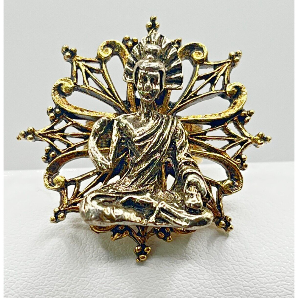 Vintage Signed Art Arthur Pepper Gold & Silver Tone Ring Size 3